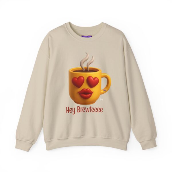 Emoji "Hey Brewteeee" Unisex Heavy Blend™ Crewneck Sweatshirt