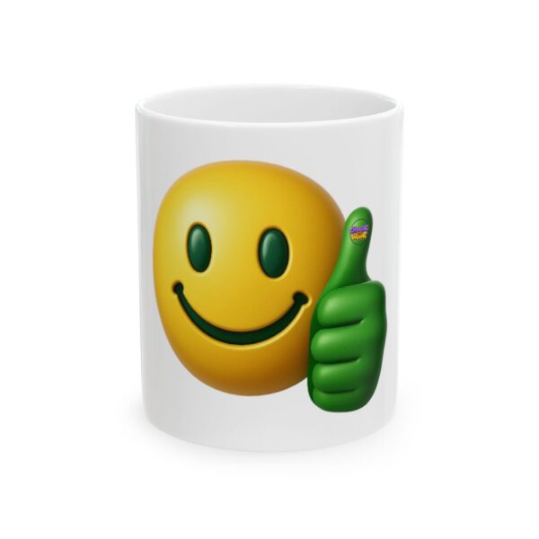 'Green Thumb Emoji" Ceramic Mug, (11oz, 15oz)