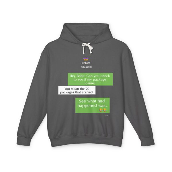 Text Message  Lightweight Hooded Sweatshirt