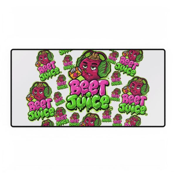 White "Beet Juice" Desk Mats