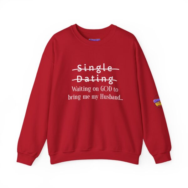 "Waiting on God to bring me my husband" Unisex Heavy Blend™ Crewneck Sweatshirt