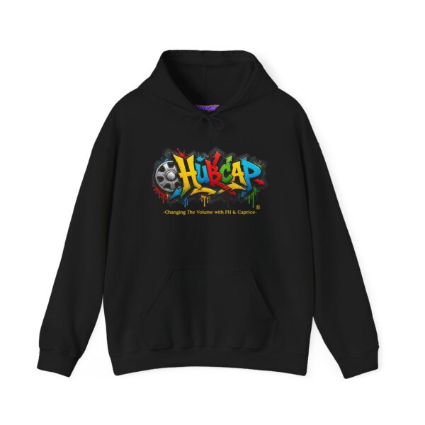 Changing The Volume Graffiti Logo and Definition "Hubcap" Unisex Heavy Blend™ Hooded Sweatshirt